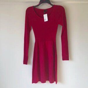 NWT H&M Dividend Womens Knit Dress, Size 12, Fuscia